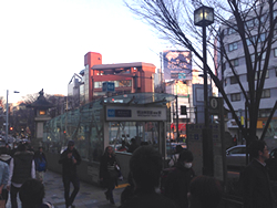 You can see the MEIJI-JINGUMAE Station exit5.